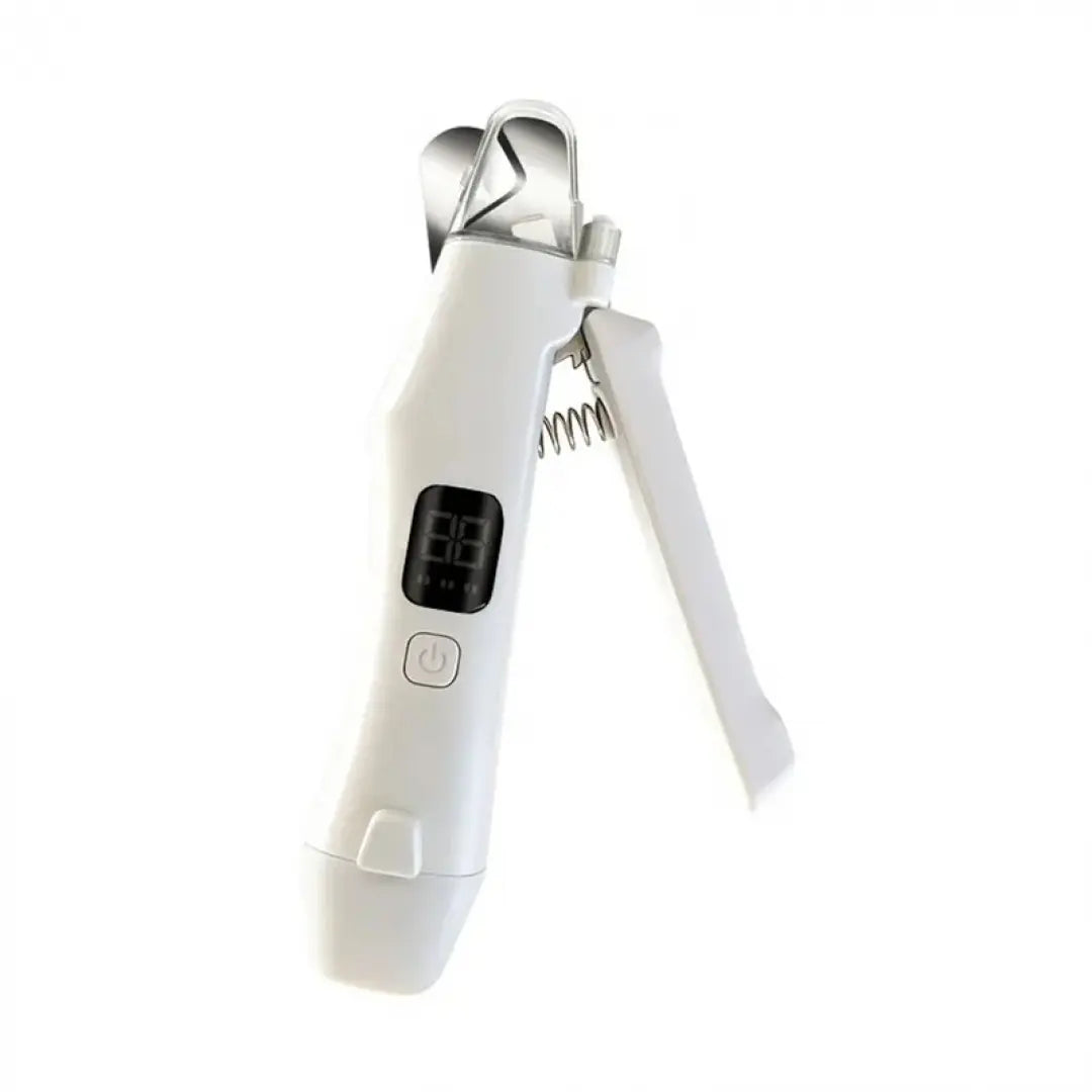 Professional 2-In-1 Stainless Steel Rechargeable Pet Nail Trimmer & Grinder with Built-In LED Light, 3.7V 400Mah, ABS Universal Foot Care Tool, Cleaning Function, Charging Cable Included, Fit for Dogs & Cats (18Cm * 5.5Cm)